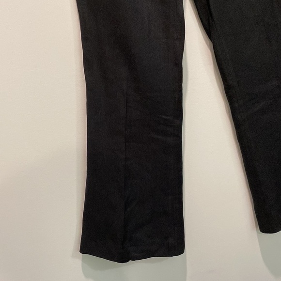 Massimo Dutti Black Linen Flared Trousers Size 6 - Picture 4 of 16